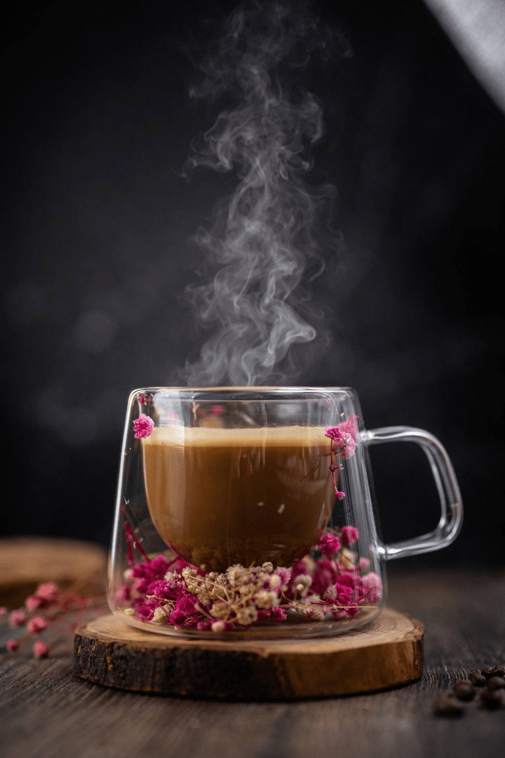 Double Glass Handcrafted Flower Glass Cup Mugs with Dried Flowers - Unique Floral Tea & Coffee Mug - MY Sunshine Candless