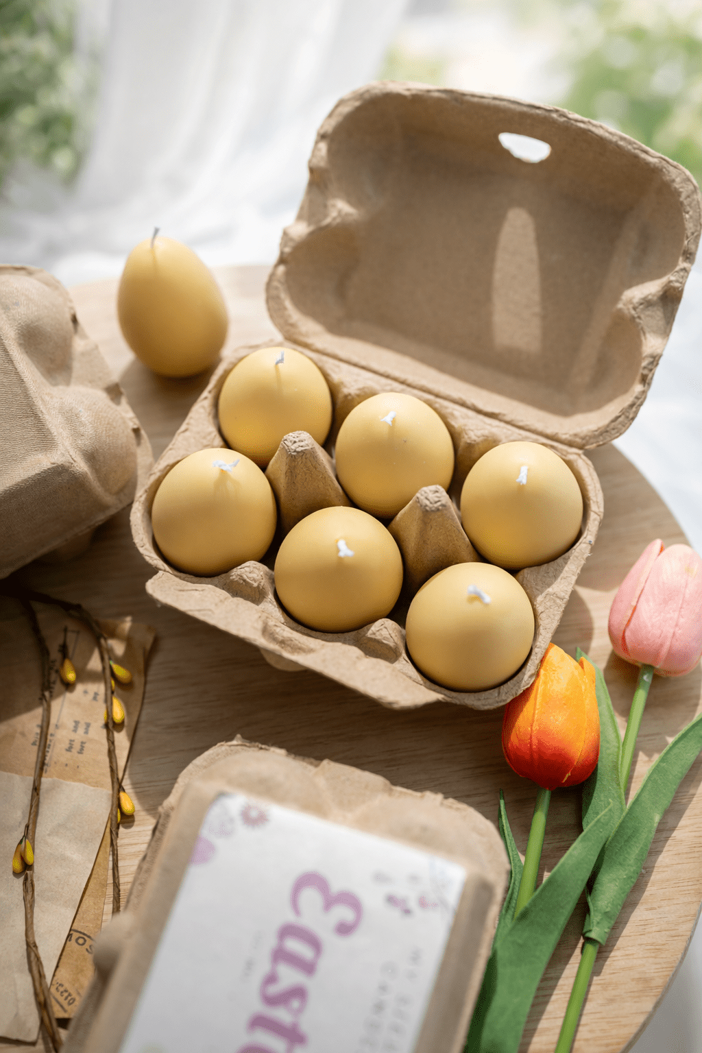 Easter Egg Candle Box – Handmade Soy Wax Egg Candles, Easter Decor Gift Set, Spring Candle Gift - MY Sunshine Candless