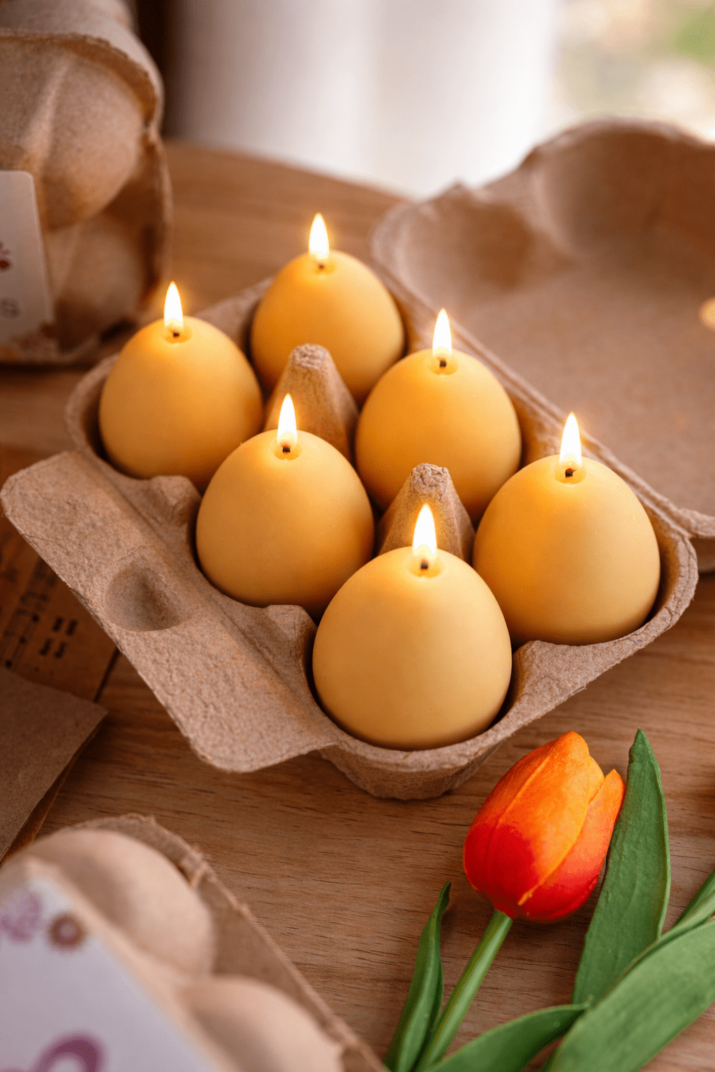 Easter Egg Candle Box – Handmade Soy Wax Egg Candles, Easter Decor Gift Set, Spring Candle Gift - MY Sunshine Candless