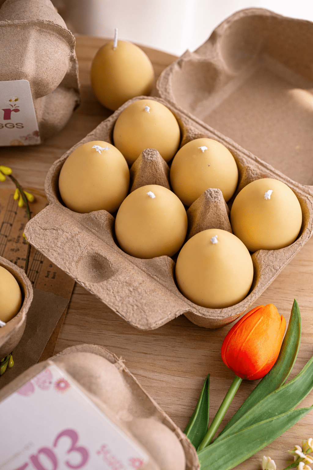 Easter Egg Candle Box – Handmade Soy Wax Egg Candles, Easter Decor Gift Set, Spring Candle Gift - MY Sunshine Candless