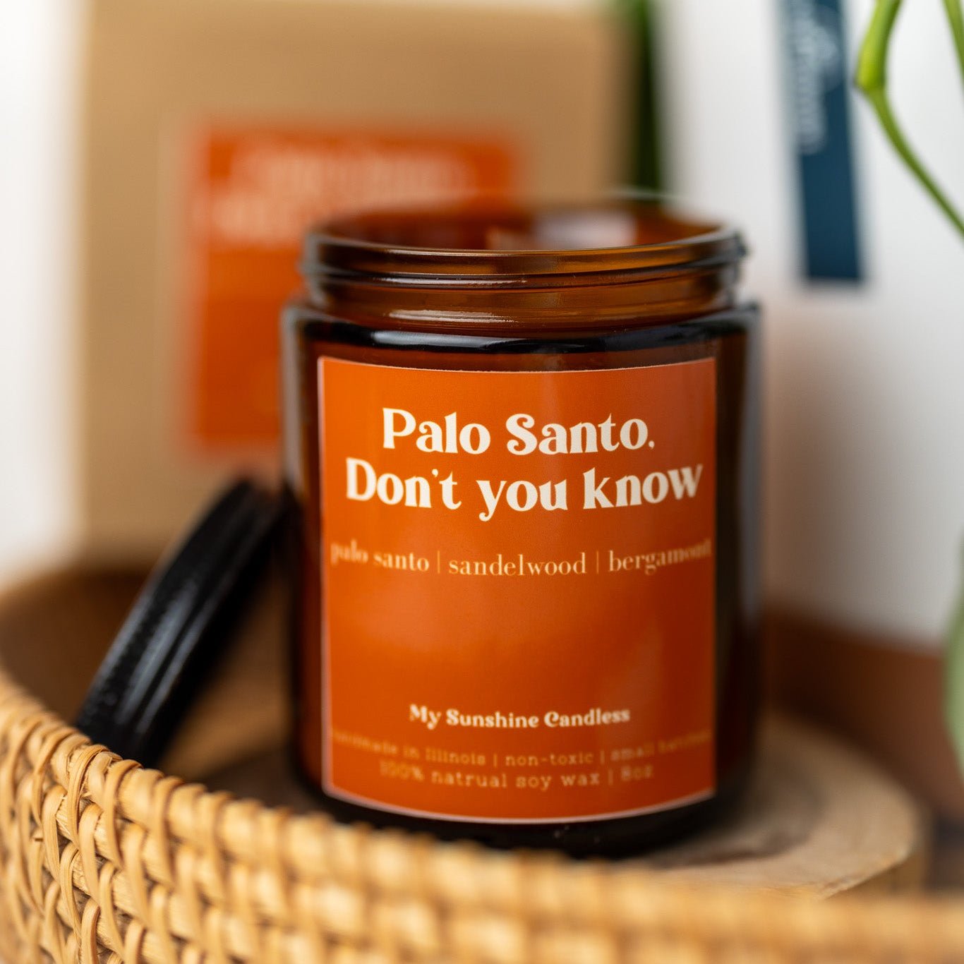 Palo Santo Don’t You Know Candle – 8 oz Amber Jar Soy Candle – Funny Relaxing Gift - MY Sunshine Candless