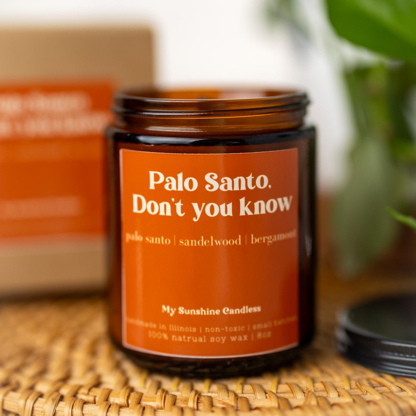 Palo Santo Don’t You Know Candle – 8 oz Amber Jar Soy Candle – Funny Relaxing Gift - MY Sunshine Candless