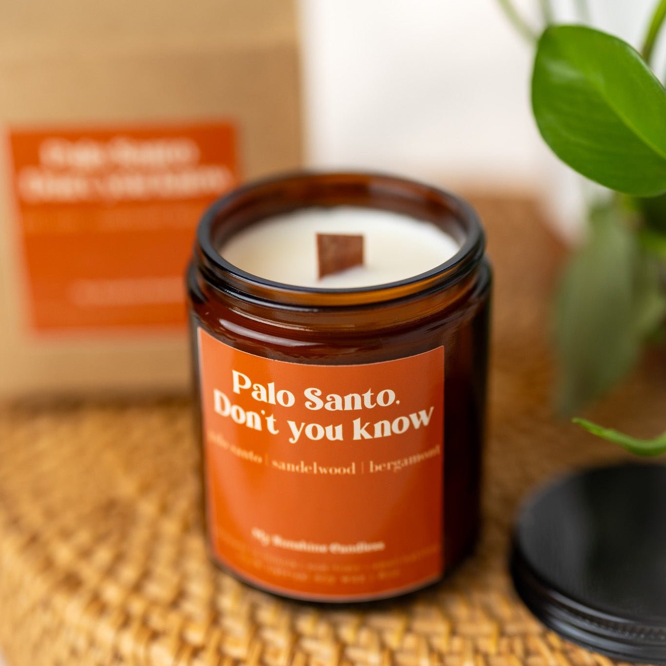 Palo Santo Don’t You Know Candle – 8 oz Amber Jar Soy Candle – Funny Relaxing Gift - MY Sunshine Candless
