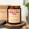 Honey, Bees & Shaking Money Trees Candle – 8 oz Amber Jar Soy Candle – Funny Sweet Gift - MY Sunshine Candless