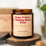 Honey, Bees & Shaking Money Trees Candle – 8 oz Amber Jar Soy Candle – Funny Sweet Gift - MY Sunshine Candless