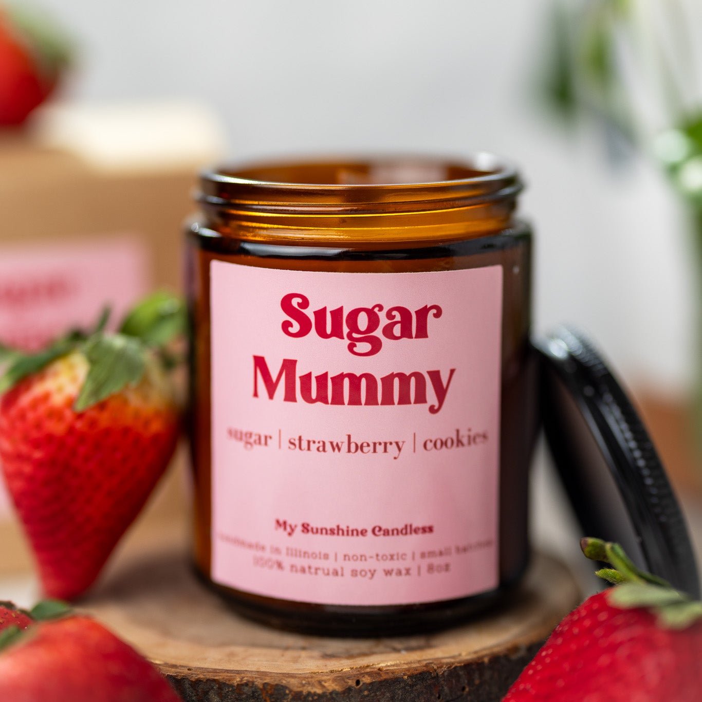 Sugar Mummy Candle – 8 oz Amber Jar Soy Candle – Funny Sweet Gift – Cozy Home Fragrance - MY Sunshine Candless