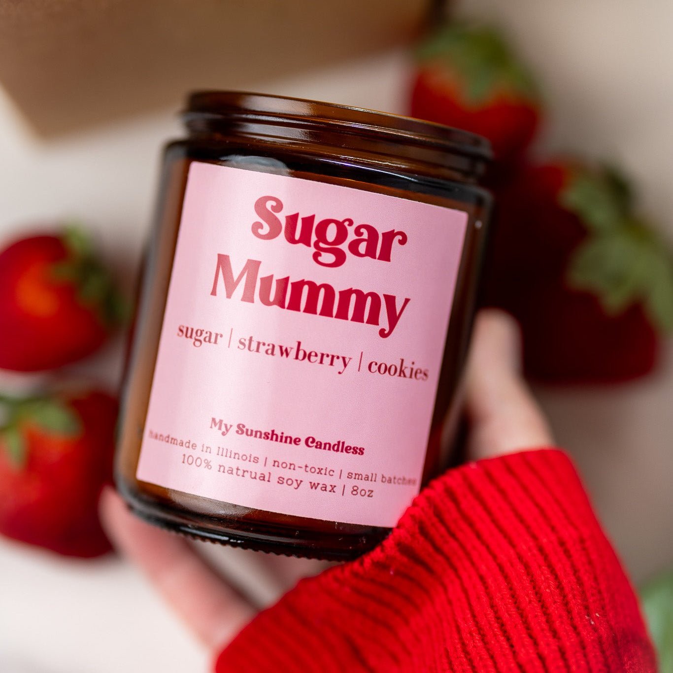 Sugar Mummy Candle – 8 oz Amber Jar Soy Candle – Funny Sweet Gift – Cozy Home Fragrance - MY Sunshine Candless