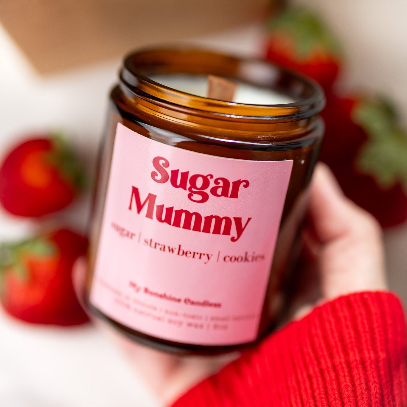 Sugar Mummy Candle – 8 oz Amber Jar Soy Candle – Funny Sweet Gift – Cozy Home Fragrance - MY Sunshine Candless