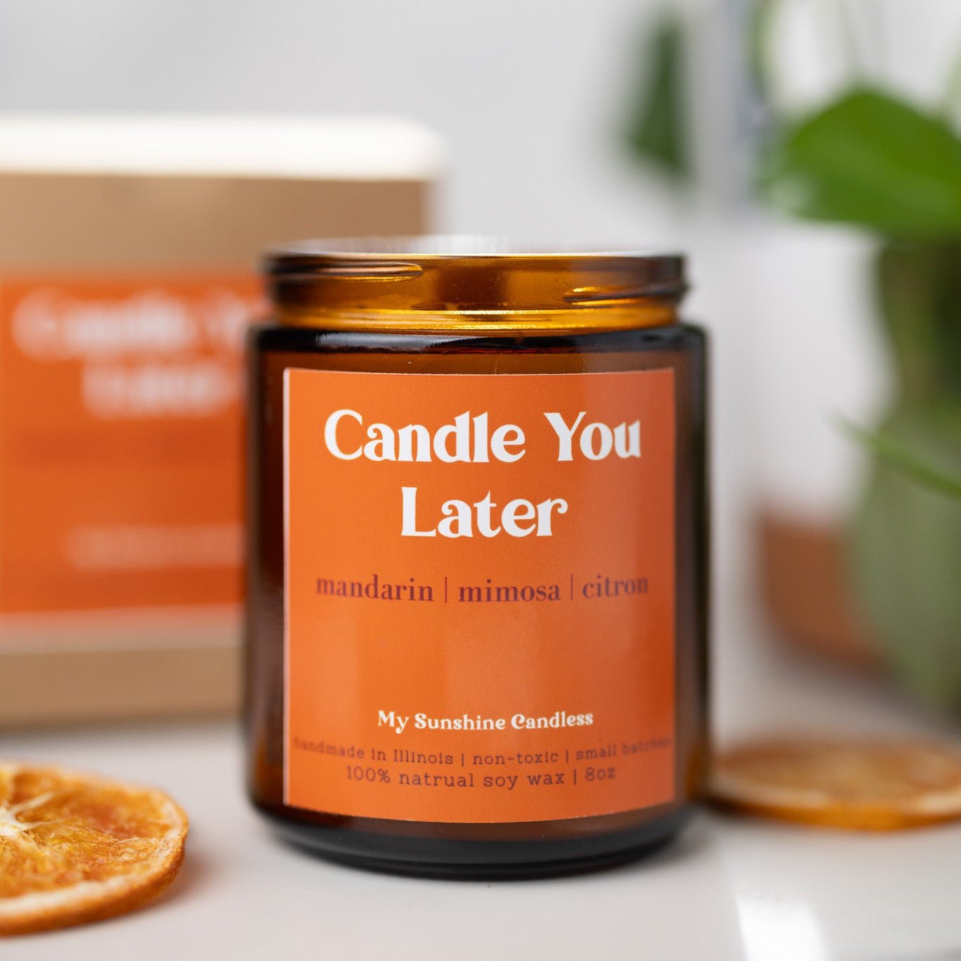 Candle You Later Candle – 8 oz Amber Jar Soy Candle – Funny Gift - MY Sunshine Candless