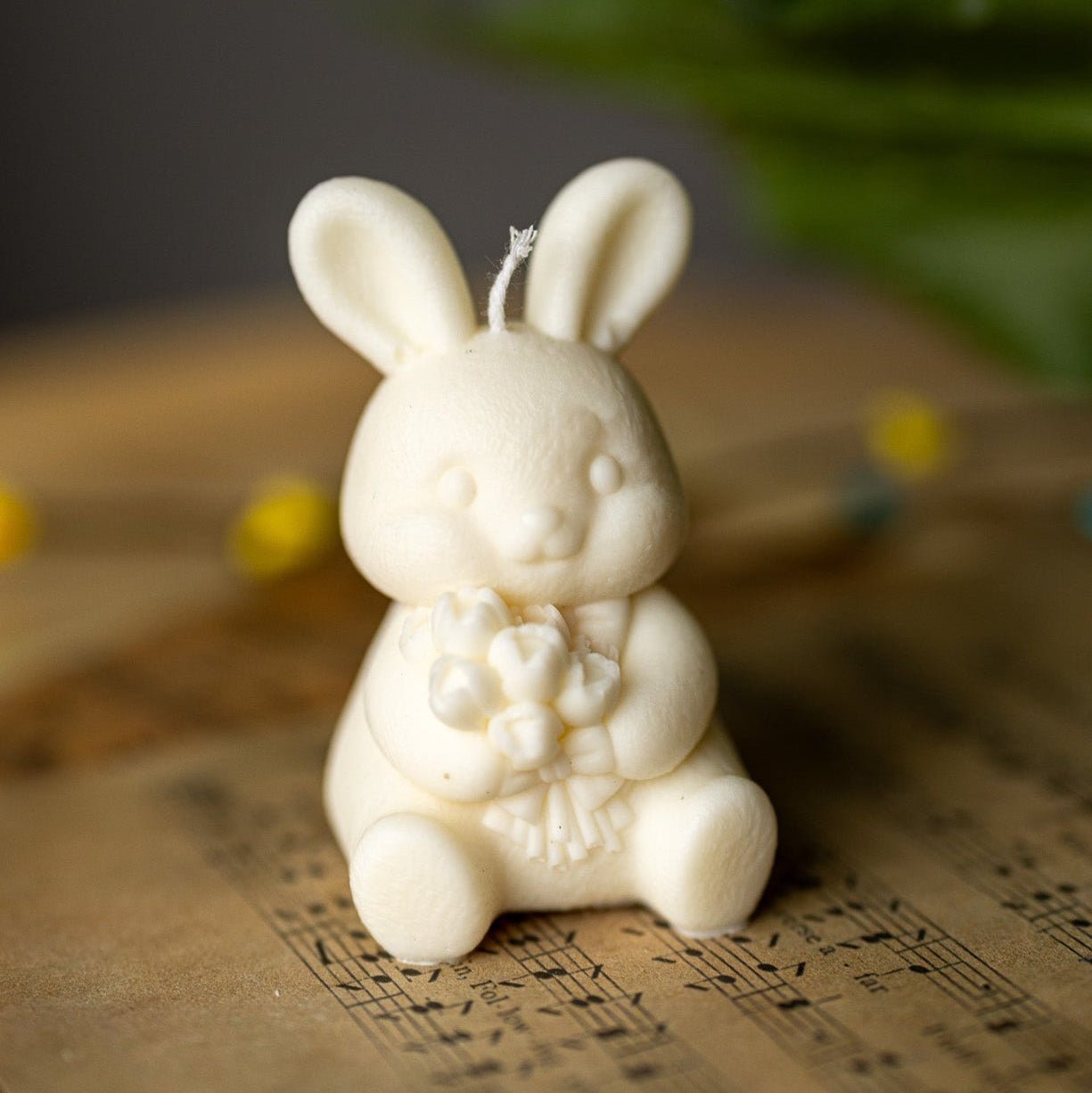 Easter Bunny Candle – Rabbit With Flowers Scented Candle, Unique Gift, Easter Decor - MY Sunshine Candless