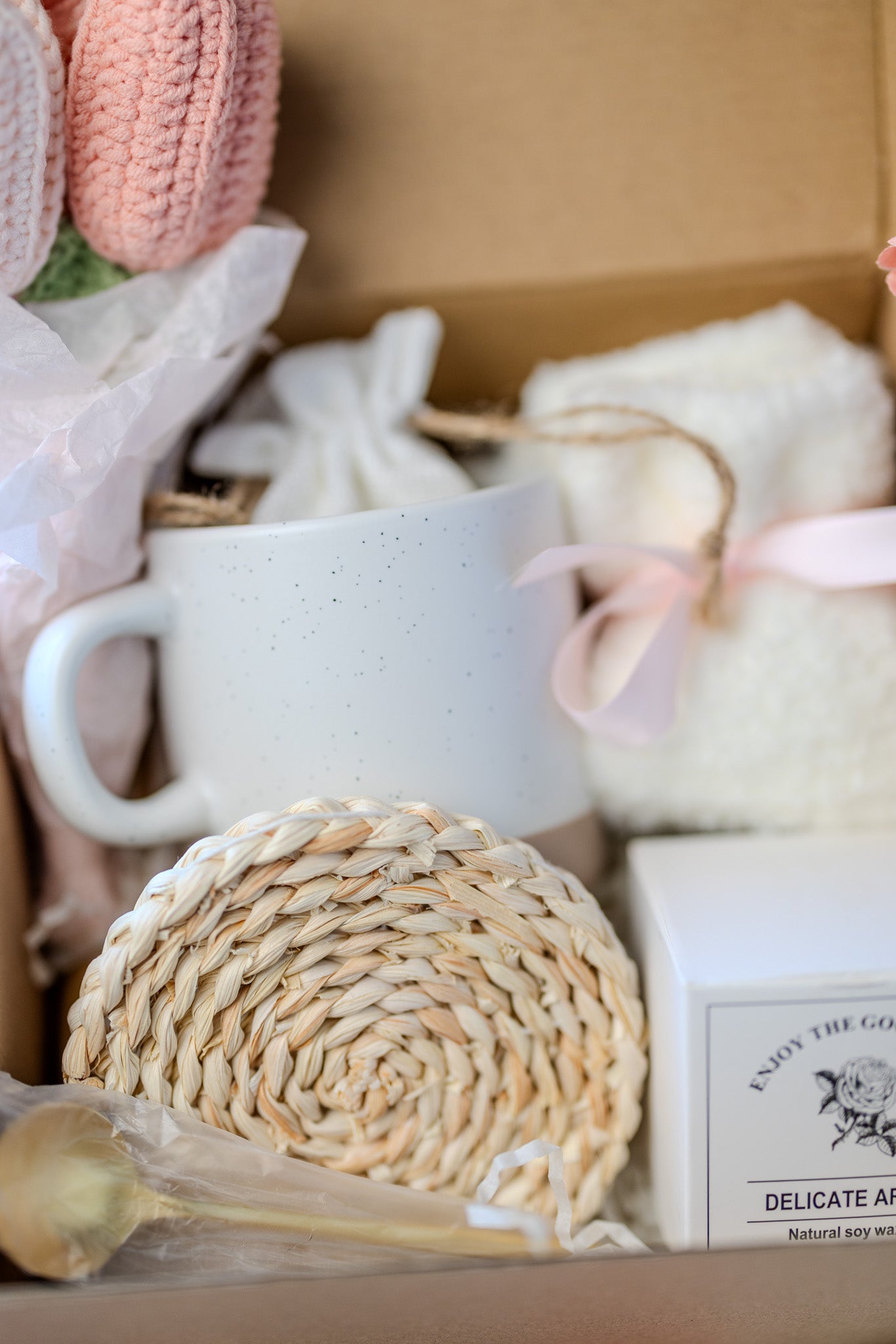 Self Care Gift Box For Women – Cozy Gift Basket With Hug in a Box Encouragement Gift Box Care Package for Her Holiday Gift for Her