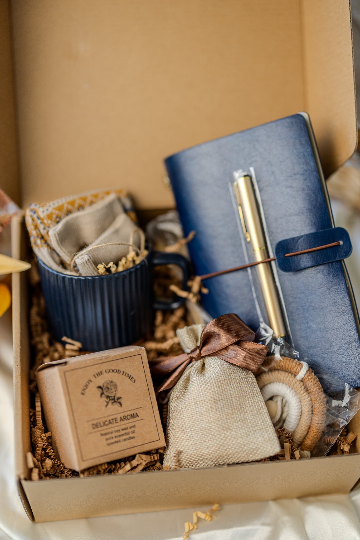 Self Care Gift Box For Women – Cozy Gift Basket With Hug in a Box Encouragement Gift Box Care Package for Her Holiday Gift for Her