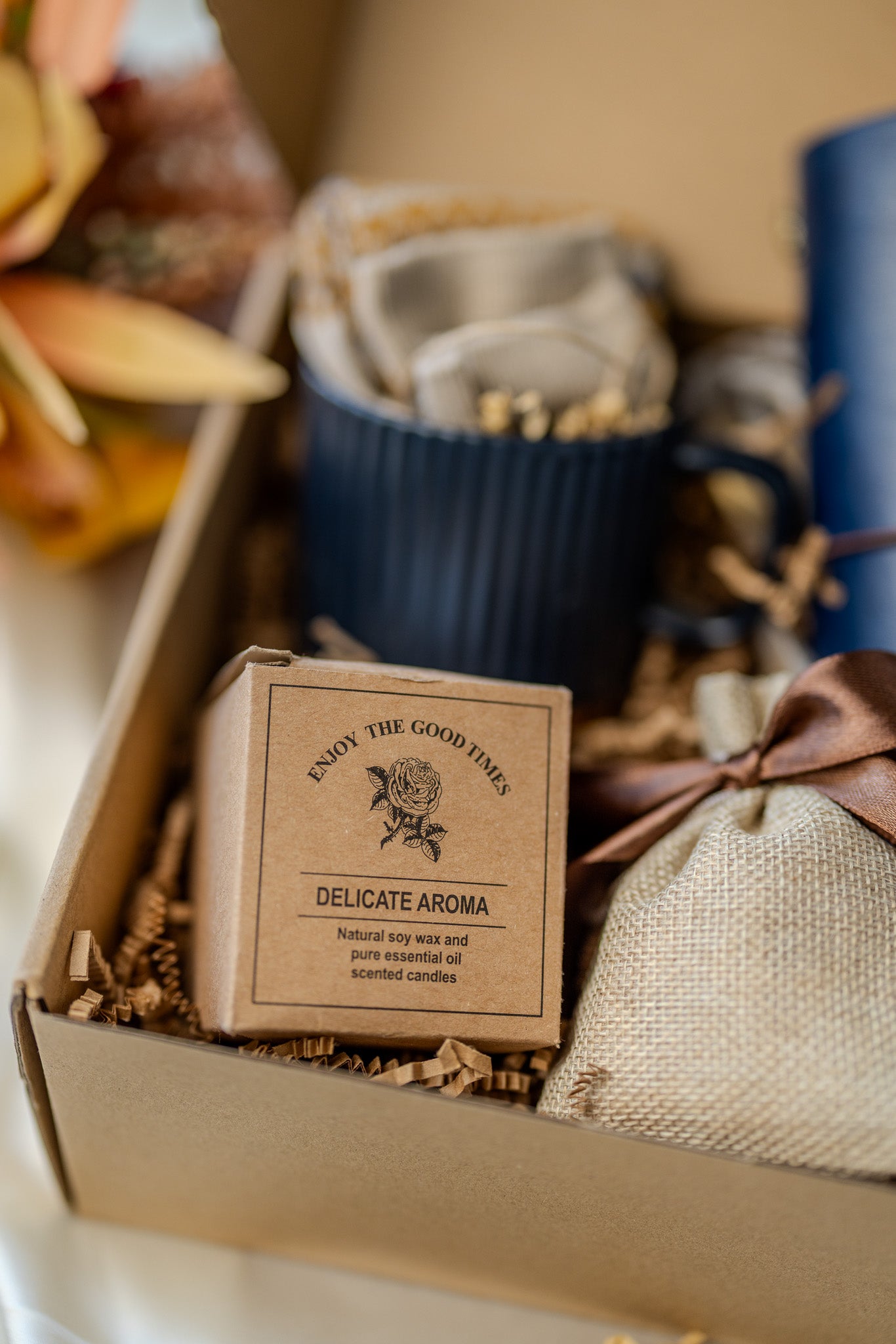 Self Care Gift Box For Women – Cozy Gift Basket With Hug in a Box Encouragement Gift Box Care Package for Her Holiday Gift for Her