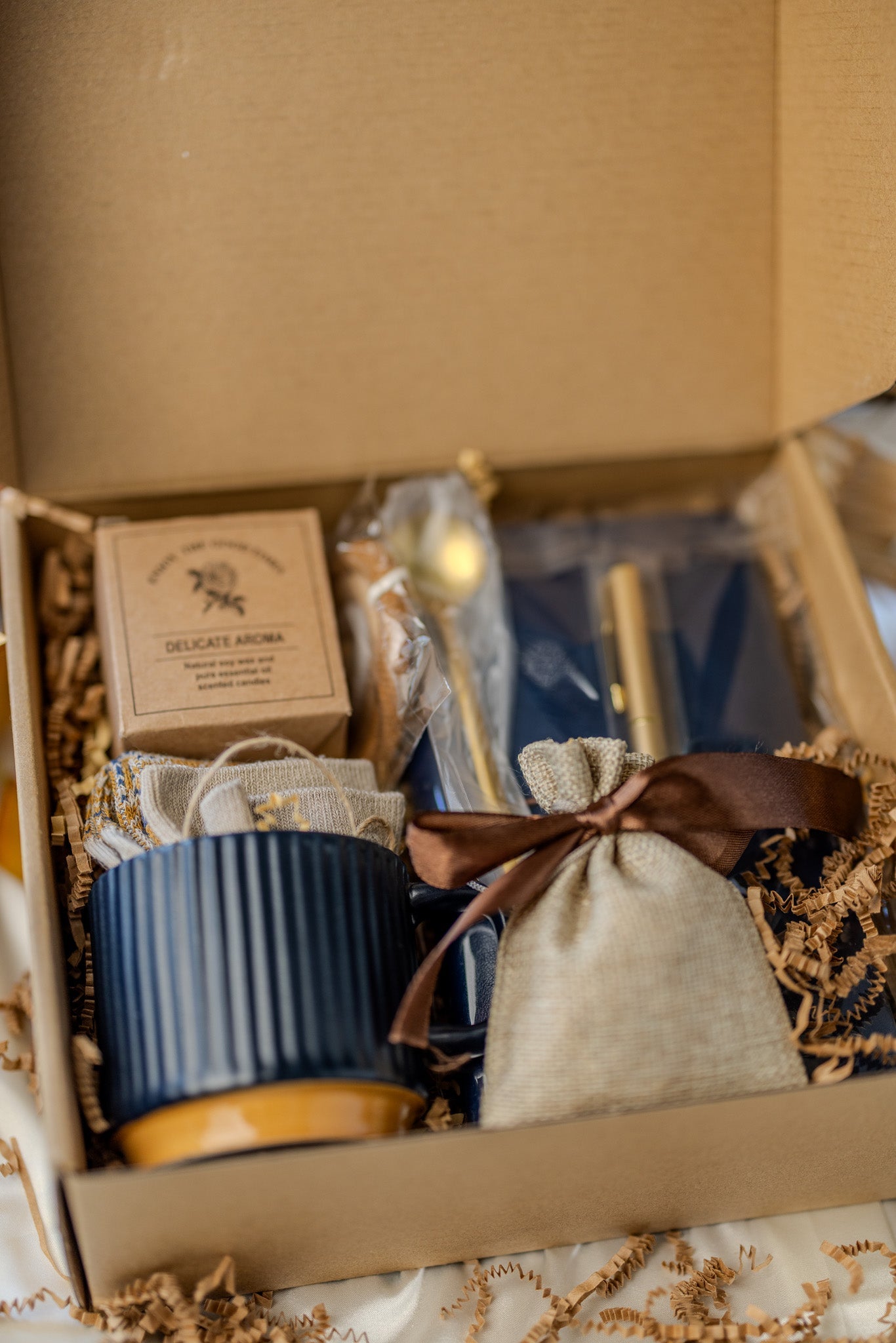 Self Care Gift Box For Women – Cozy Gift Basket With Hug in a Box Encouragement Gift Box Care Package for Her Holiday Gift for Her