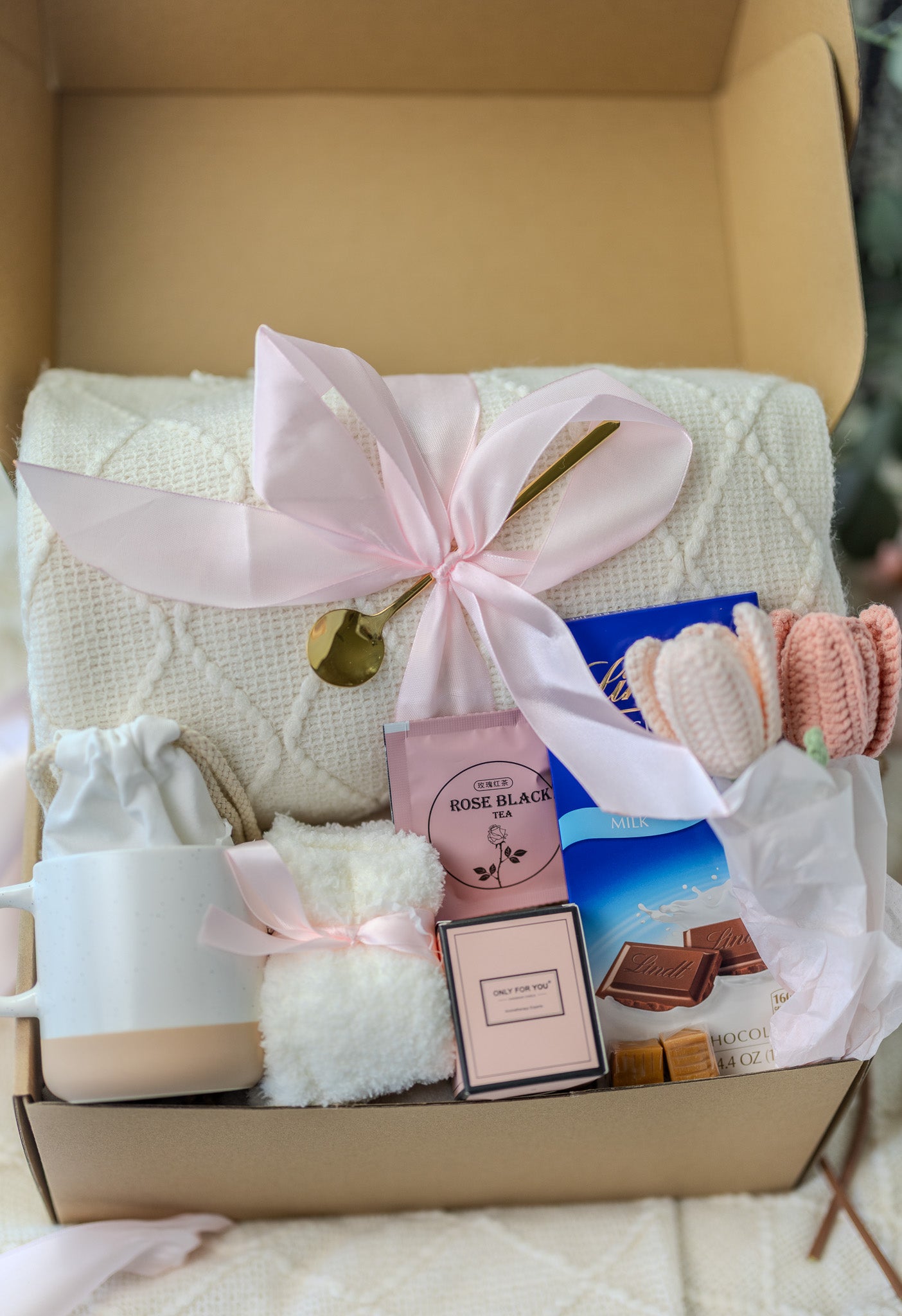 New Mom Care Package: Pink Box with Candle, Mama Mug & More - Ideal Baby Shower Gift - MY Sunshine Candless