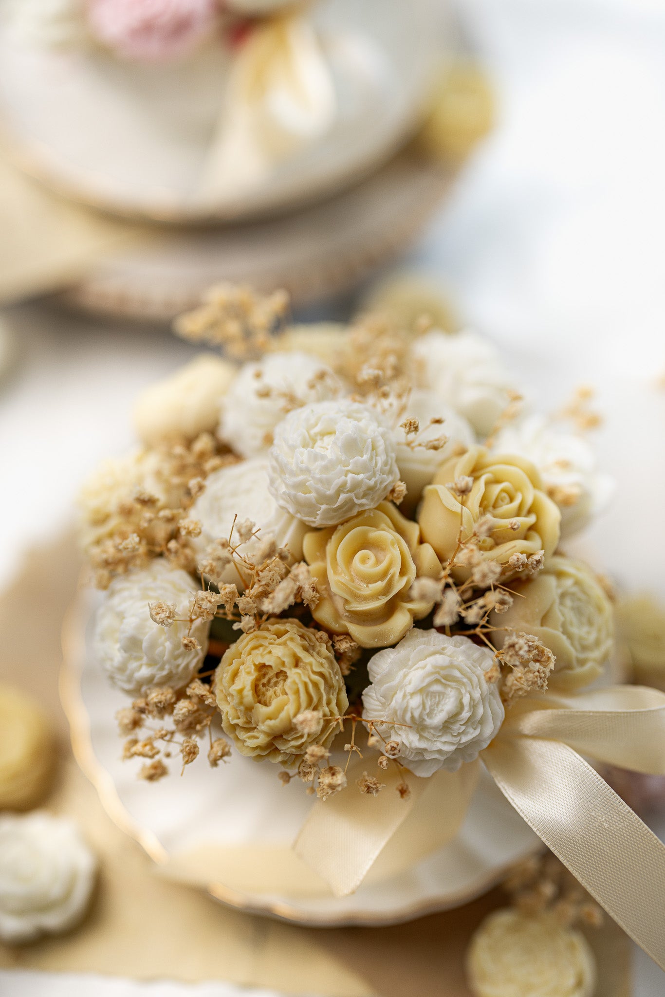 Handmade Peony Flowers Bouquet Cup