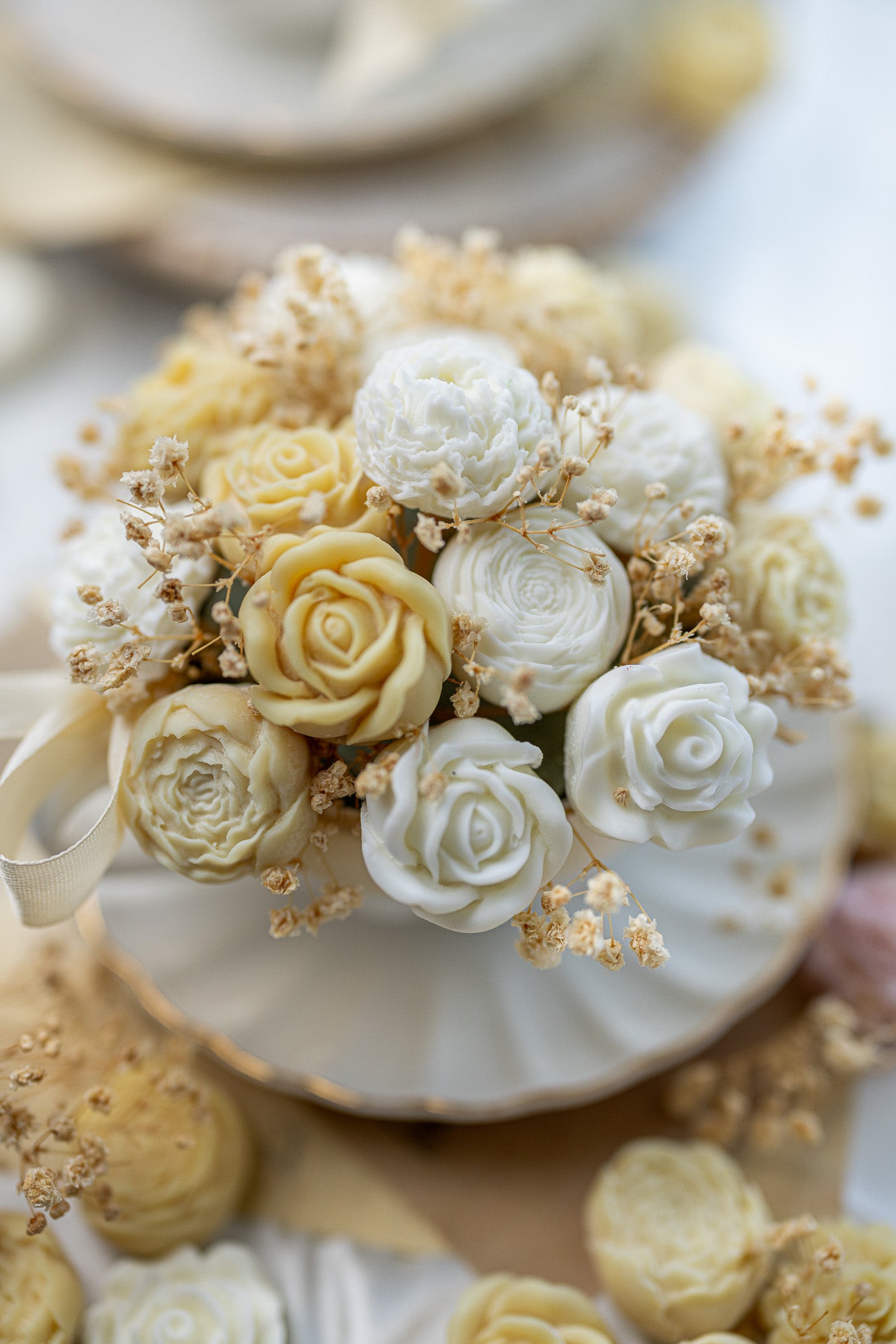 Handmade Peony Flowers Bouquet Cup