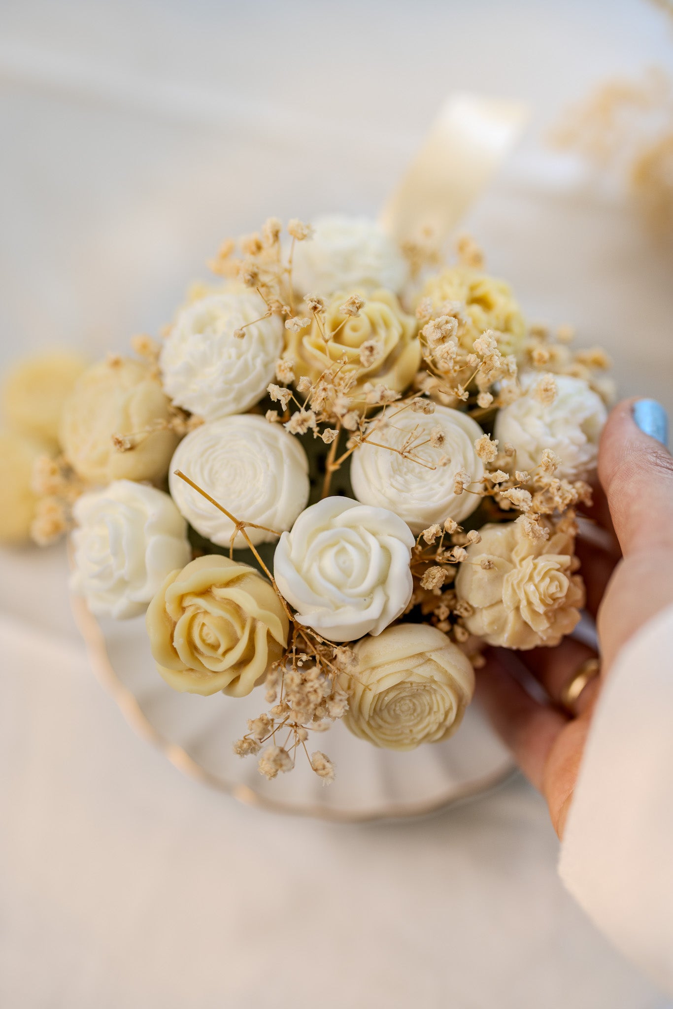 Handmade Peony Flowers Bouquet Cup