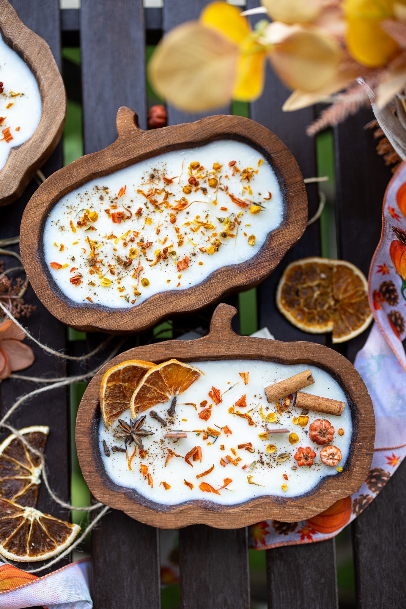 Wooden Pumpkin dough bowl Thanksgiving Candles | Autumn decorations | fall decor | Thanksgiving candle | pumpkin gift candle