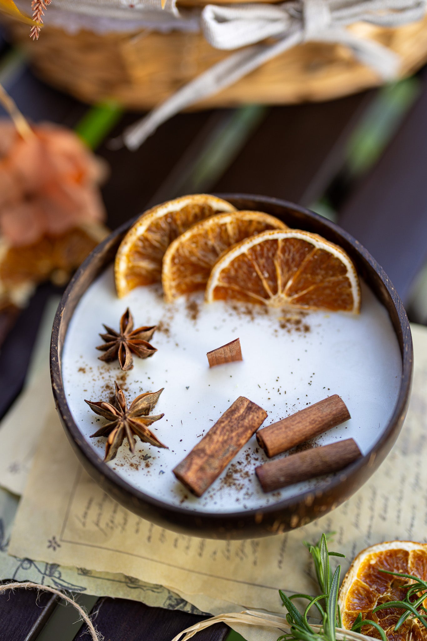 Coconut Candle Bowl / Holiday Gift / Fall Candle / Custom Scented Candle, Home decor