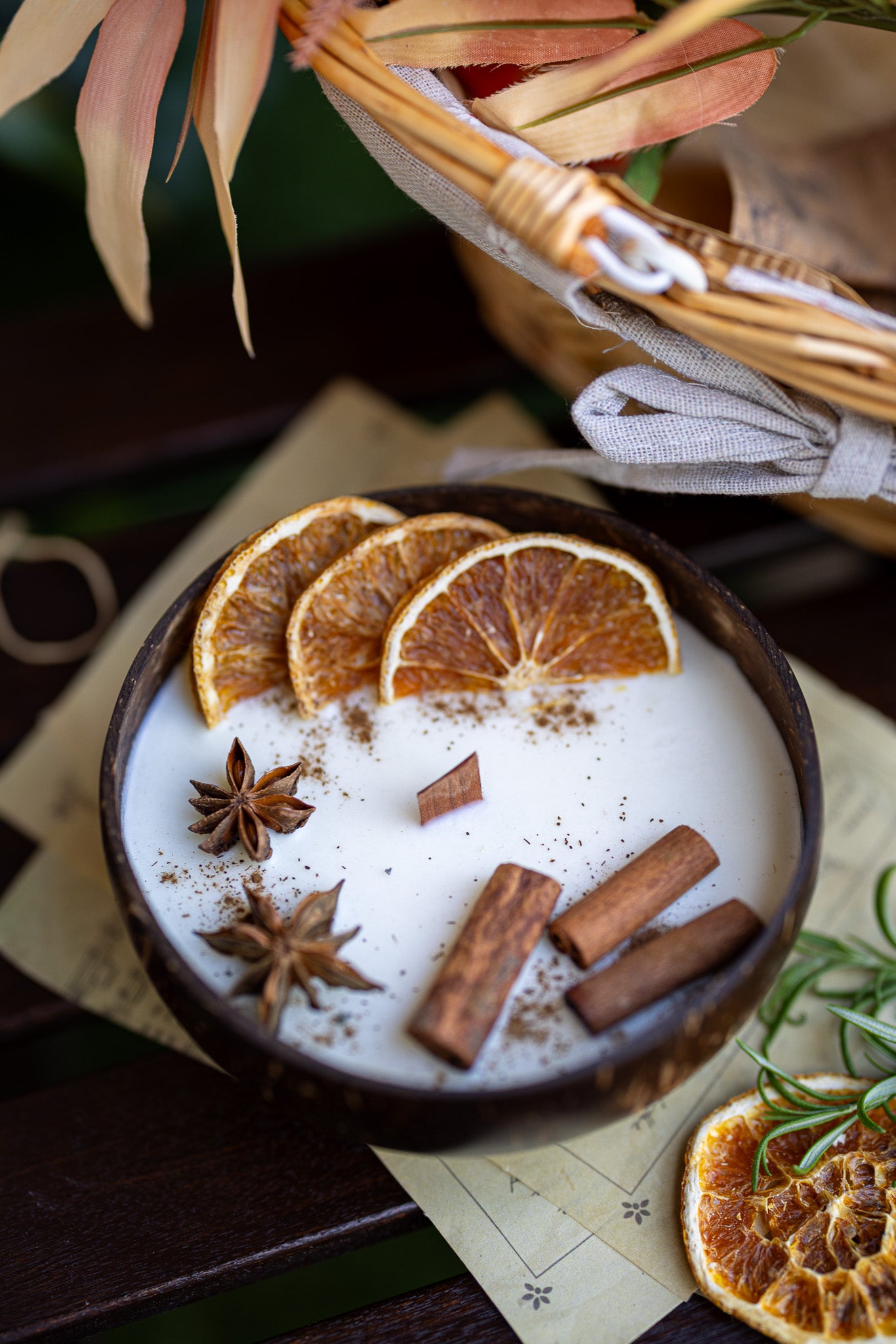 Coconut Candle Bowl / Holiday Gift / Fall Candle / Custom Scented Candle, Home decor