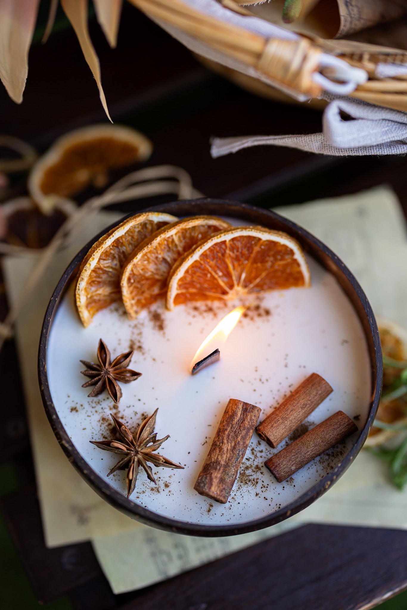 Coconut Candle Bowl / Holiday Gift / Fall Candle / Custom Scented Candle, Home decor