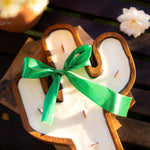Cactus Rustic Wood Bowl Candle / 6 Wood Wicks