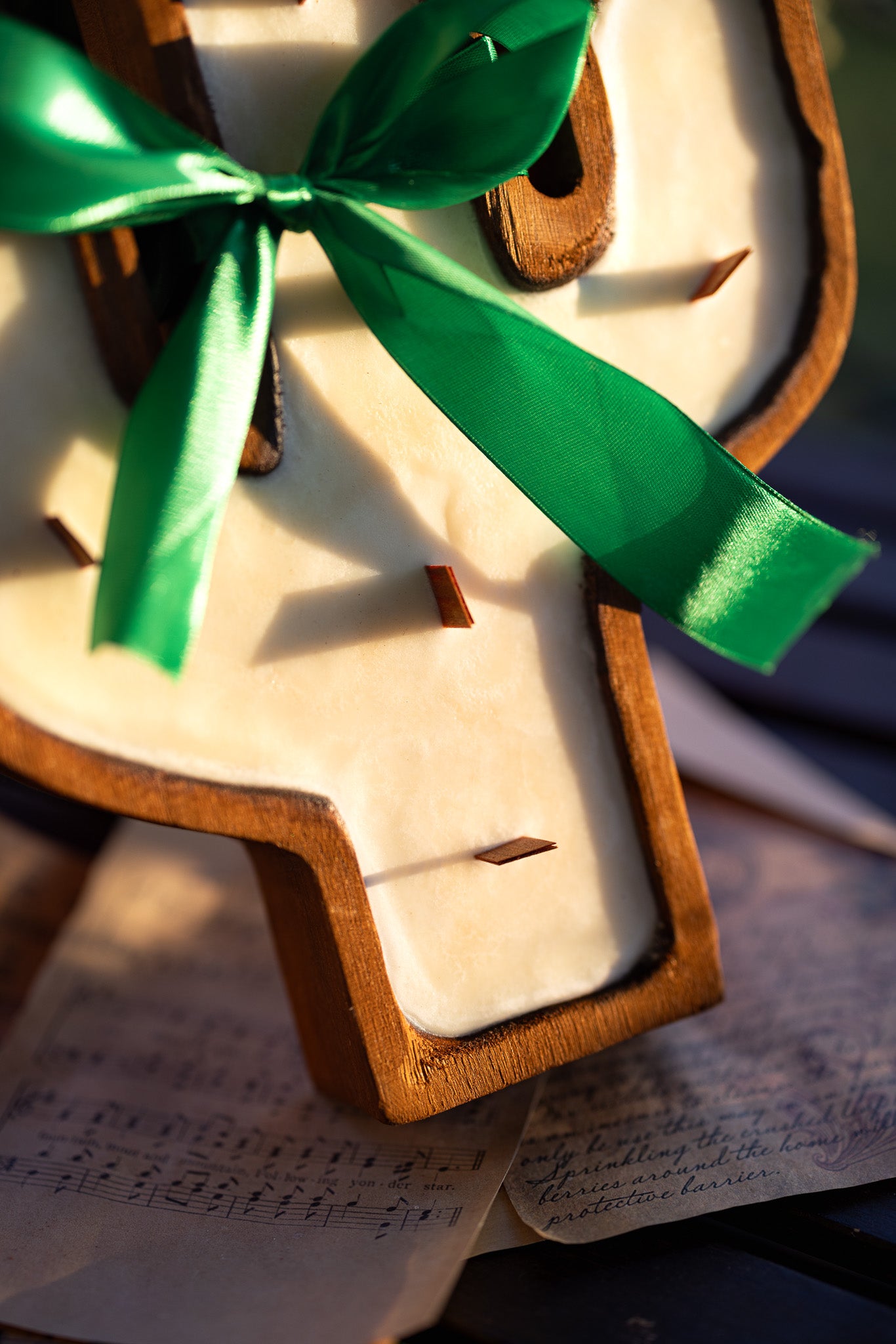 Cactus Rustic Wood Bowl Candle / 6 Wood Wicks