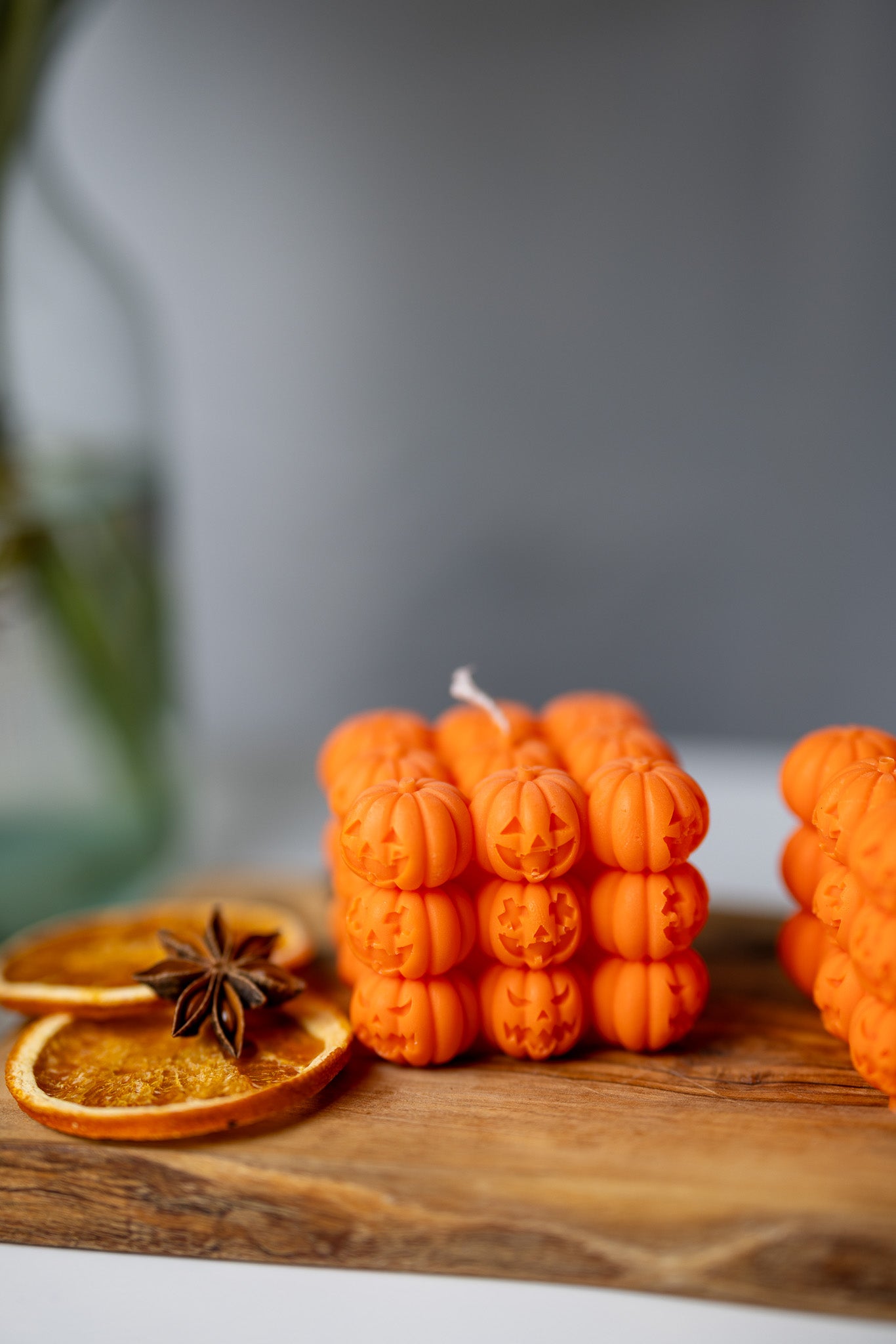 Halloween Pumpkin Soy Candle / Face Bubble Pumpkin Candle