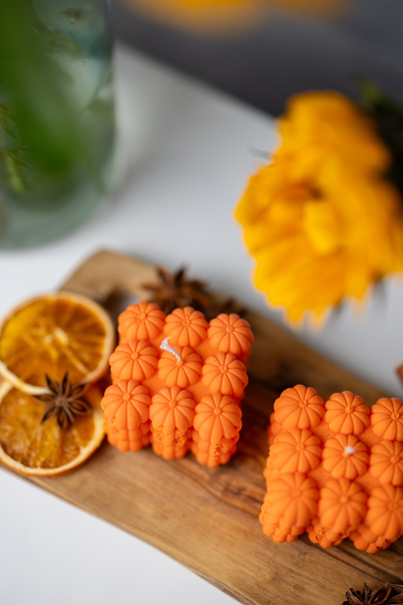 Halloween Pumpkin Soy Candle / Face Bubble Pumpkin Candle