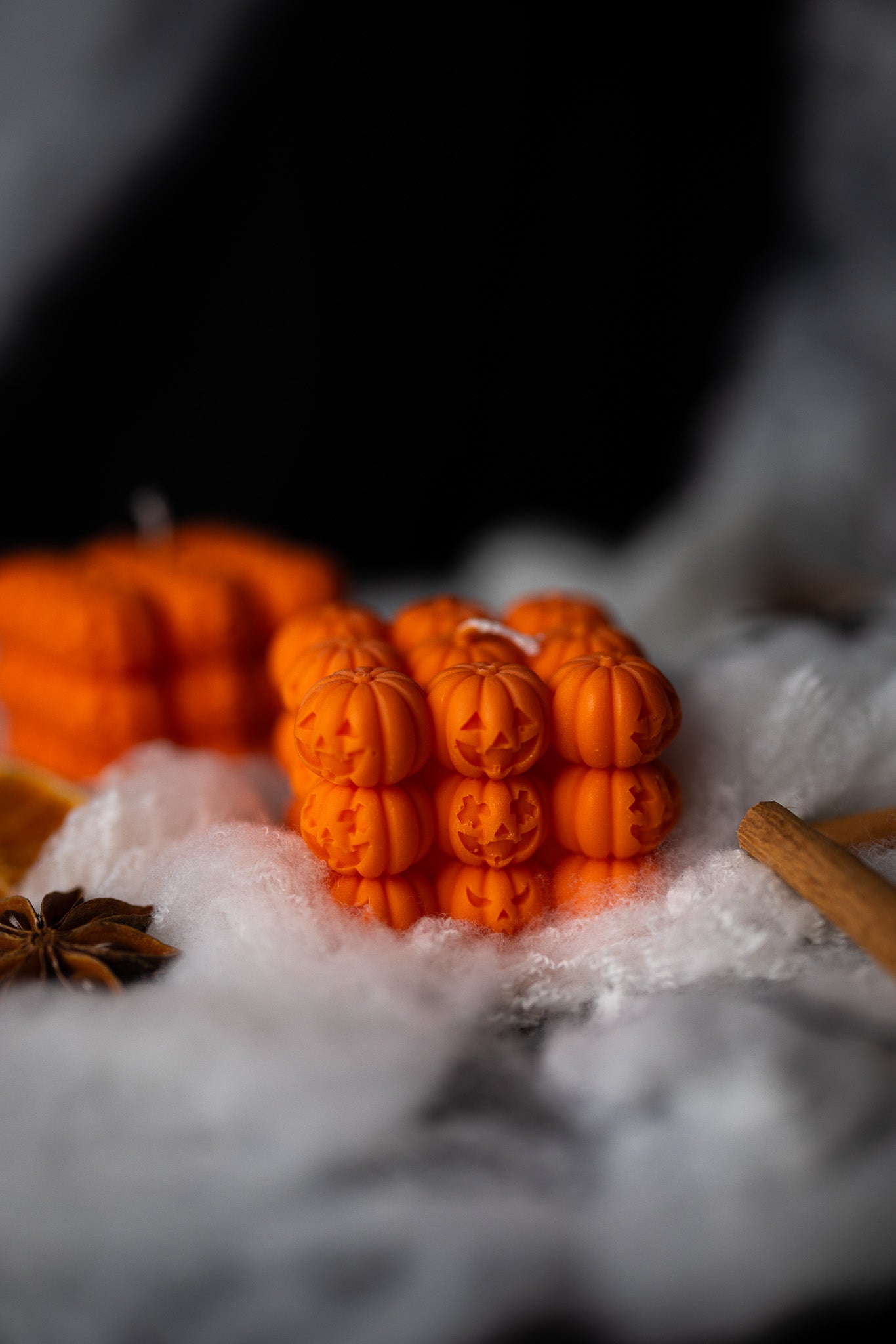 Halloween Pumpkin Soy Candle / Face Bubble Pumpkin Candle