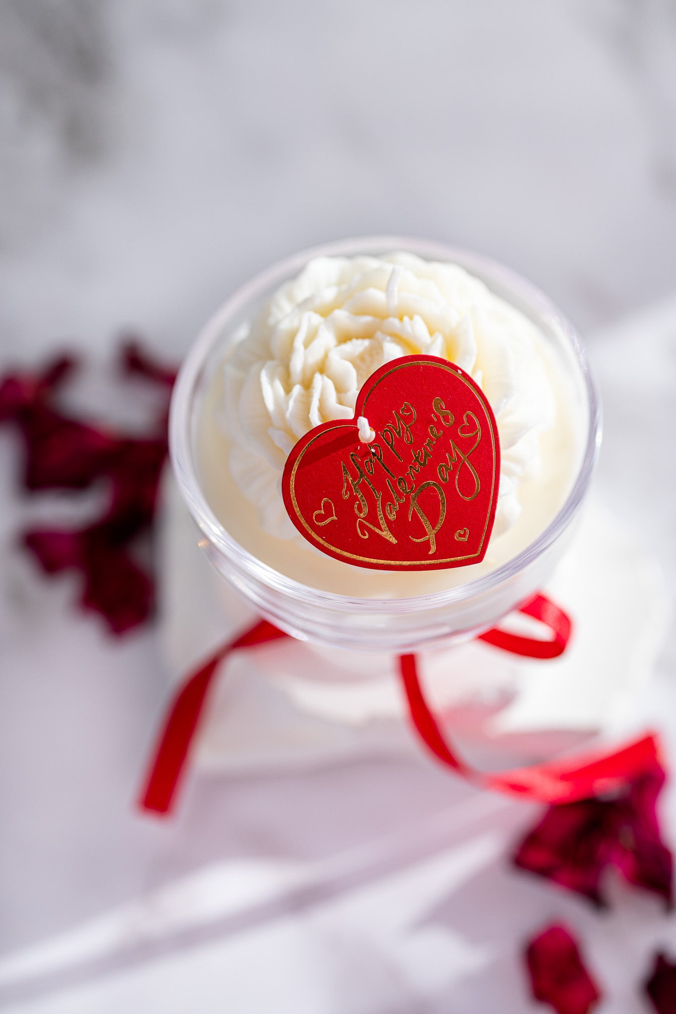 Handmade Flower Candle in Cocktail Drink Glass – Floral Soy Candle Home Décor Gift - MY Sunshine Candless