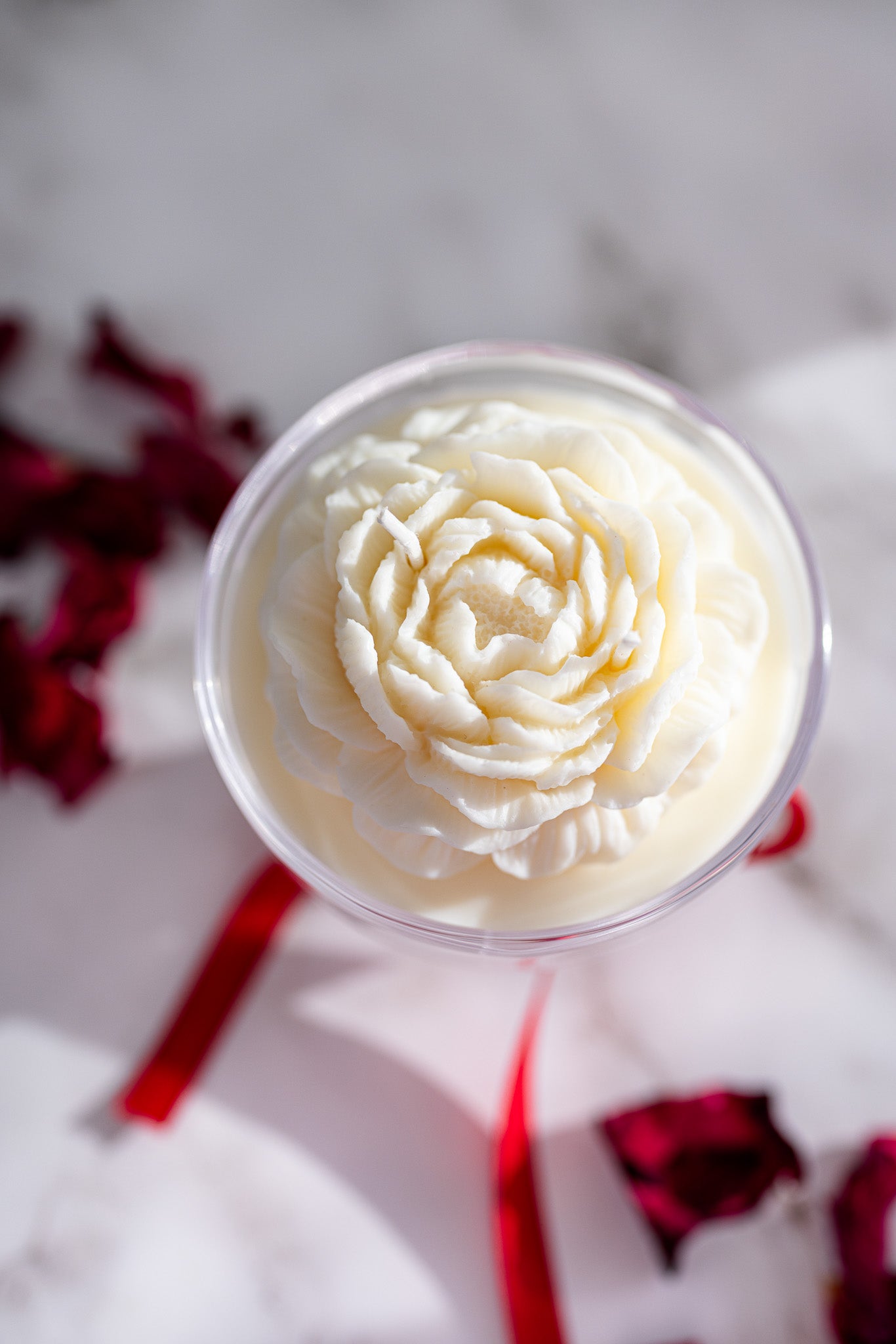 Handmade Flower Candle in Cocktail Drink Glass – Floral Soy Candle Home Décor Gift - MY Sunshine Candless