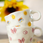 Cozy Valentine Mug – Pink Heart & Bow Coffee Mug | Cute Romantic Gift for Her - MY Sunshine Candless