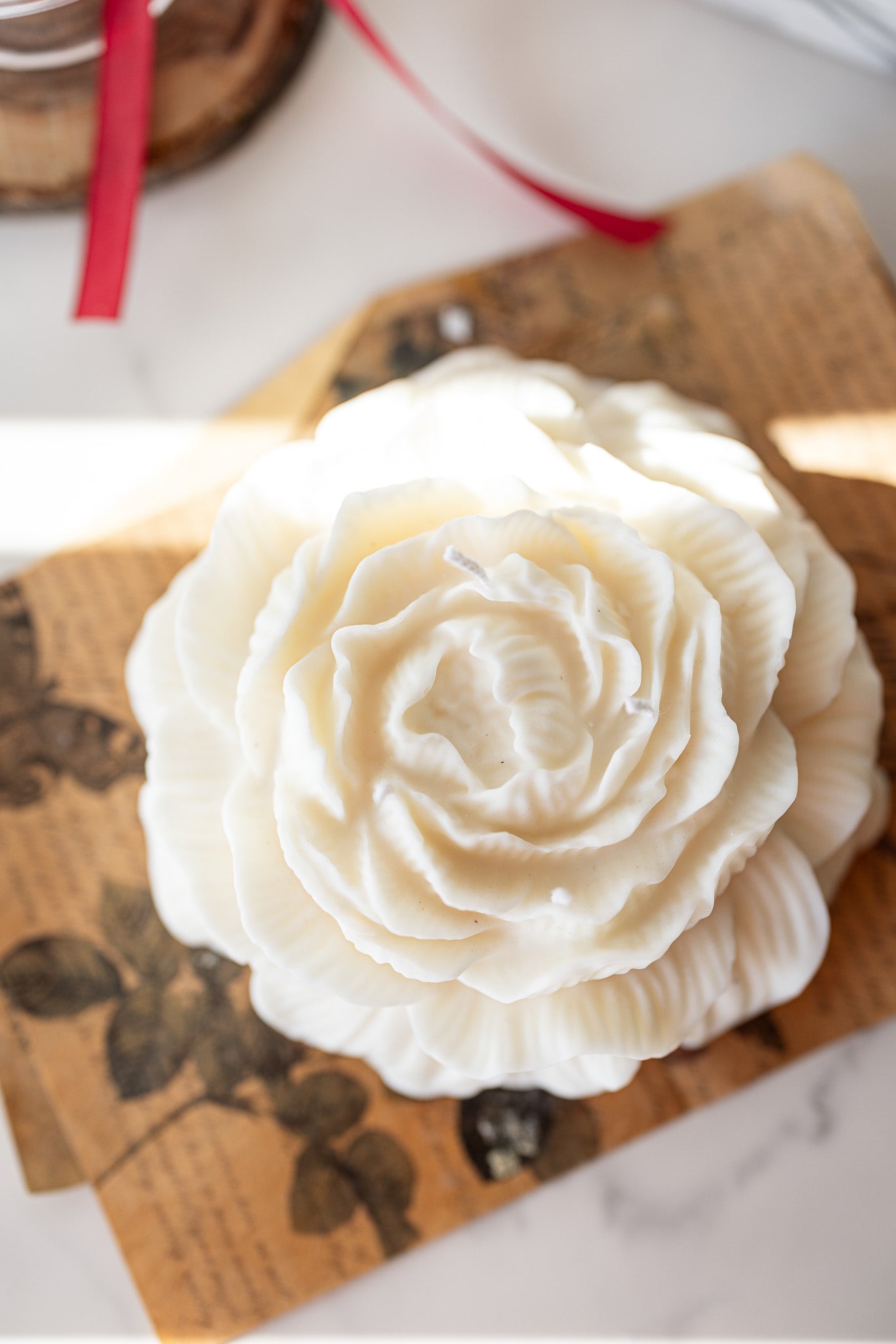 Extra Large Peony Candle | Handmade Soy Wax Flower Candle | Custom Color & Scent - MY Sunshine Candless