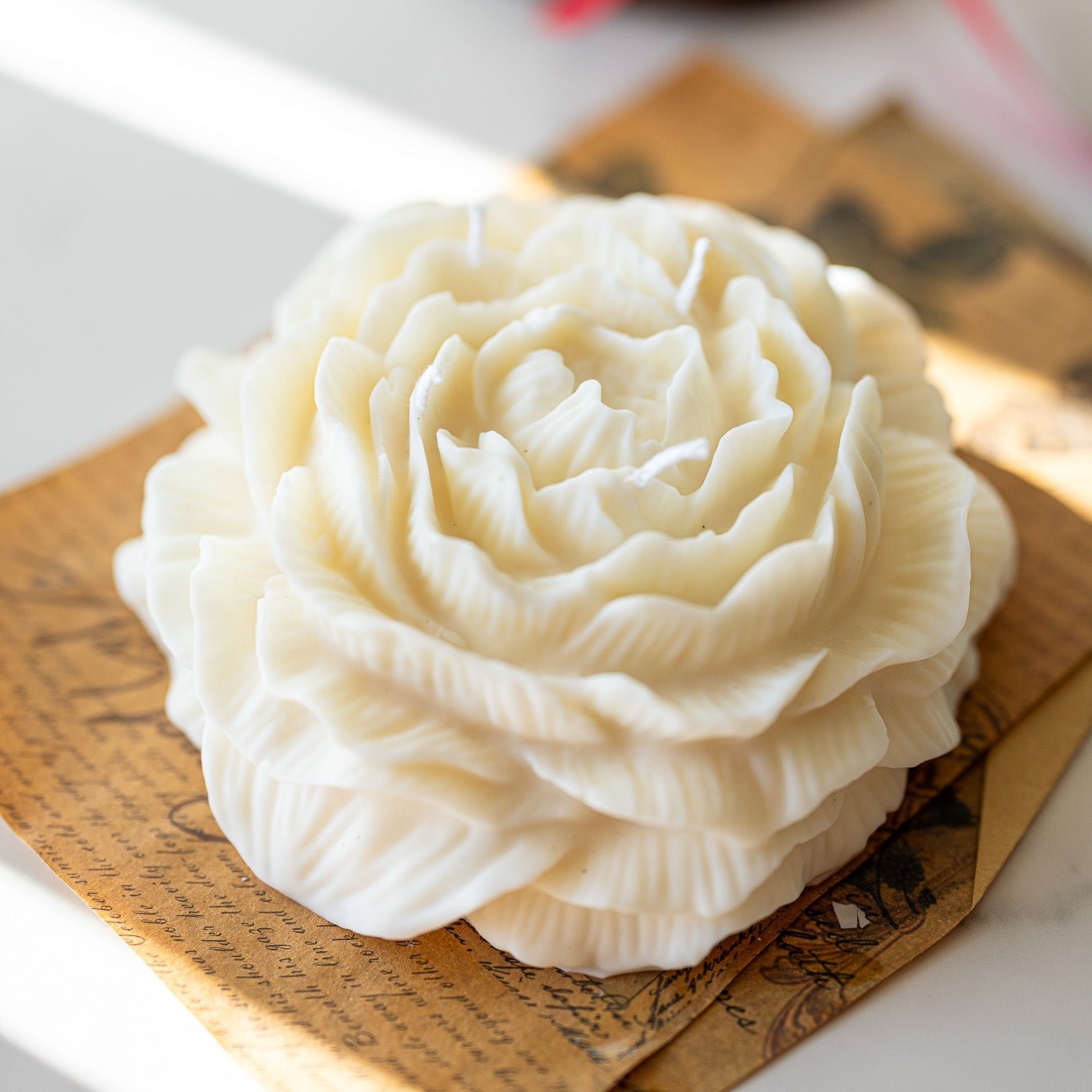 Extra Large Peony Candle | Handmade Soy Wax Flower Candle | Custom Color & Scent - MY Sunshine Candless