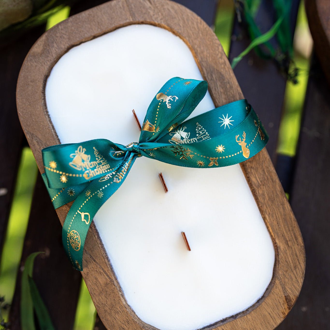 Wood Dough Bowl Candle – Handcrafted Soy Wax Bowl Candle – Rustic Farmhouse Home Decor - MY Sunshine Candless