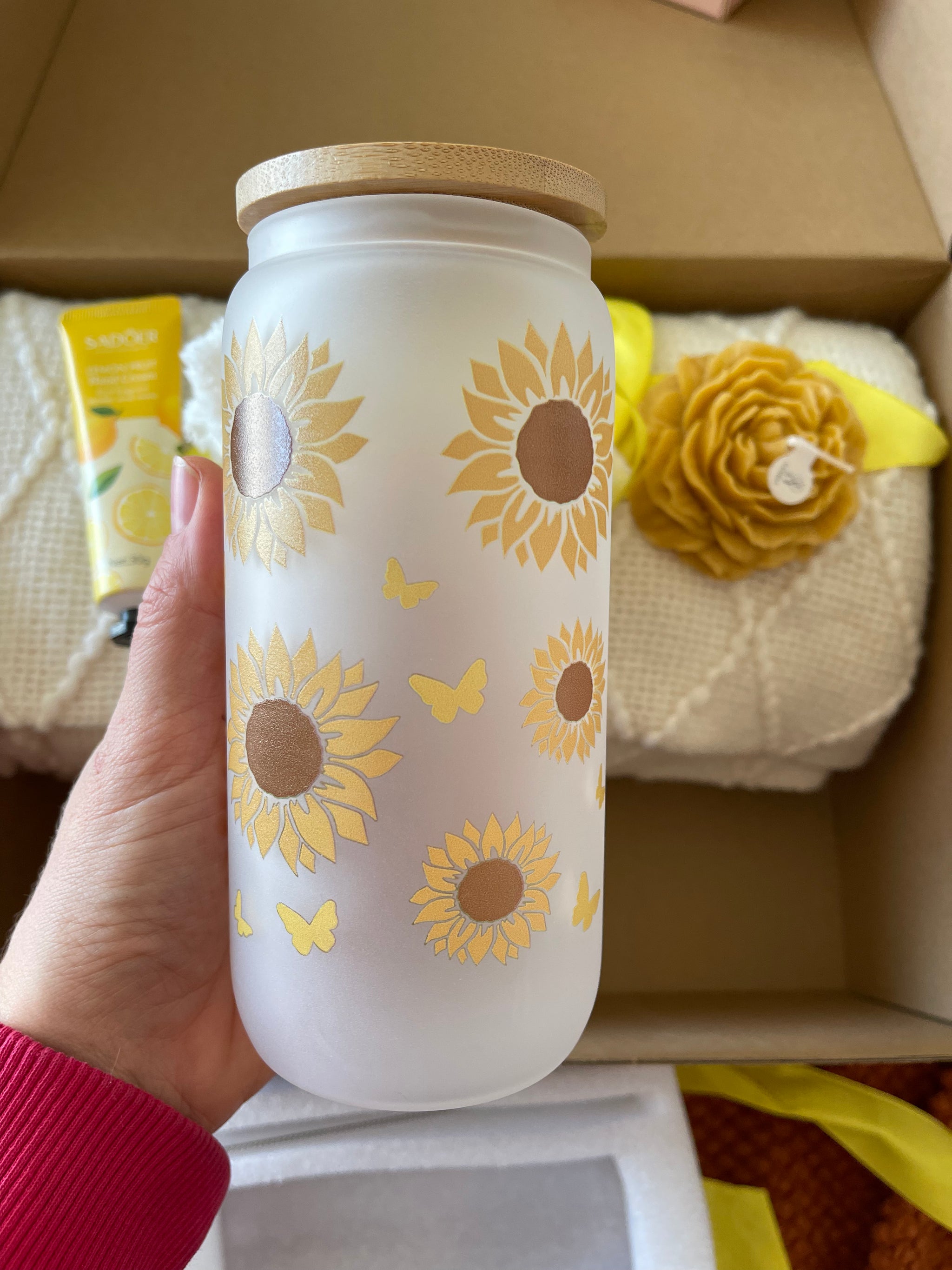New Mom Care Package: Pink Box with Candle, Mama Mug & More - Ideal Baby Shower Gift - MY Sunshine Candless