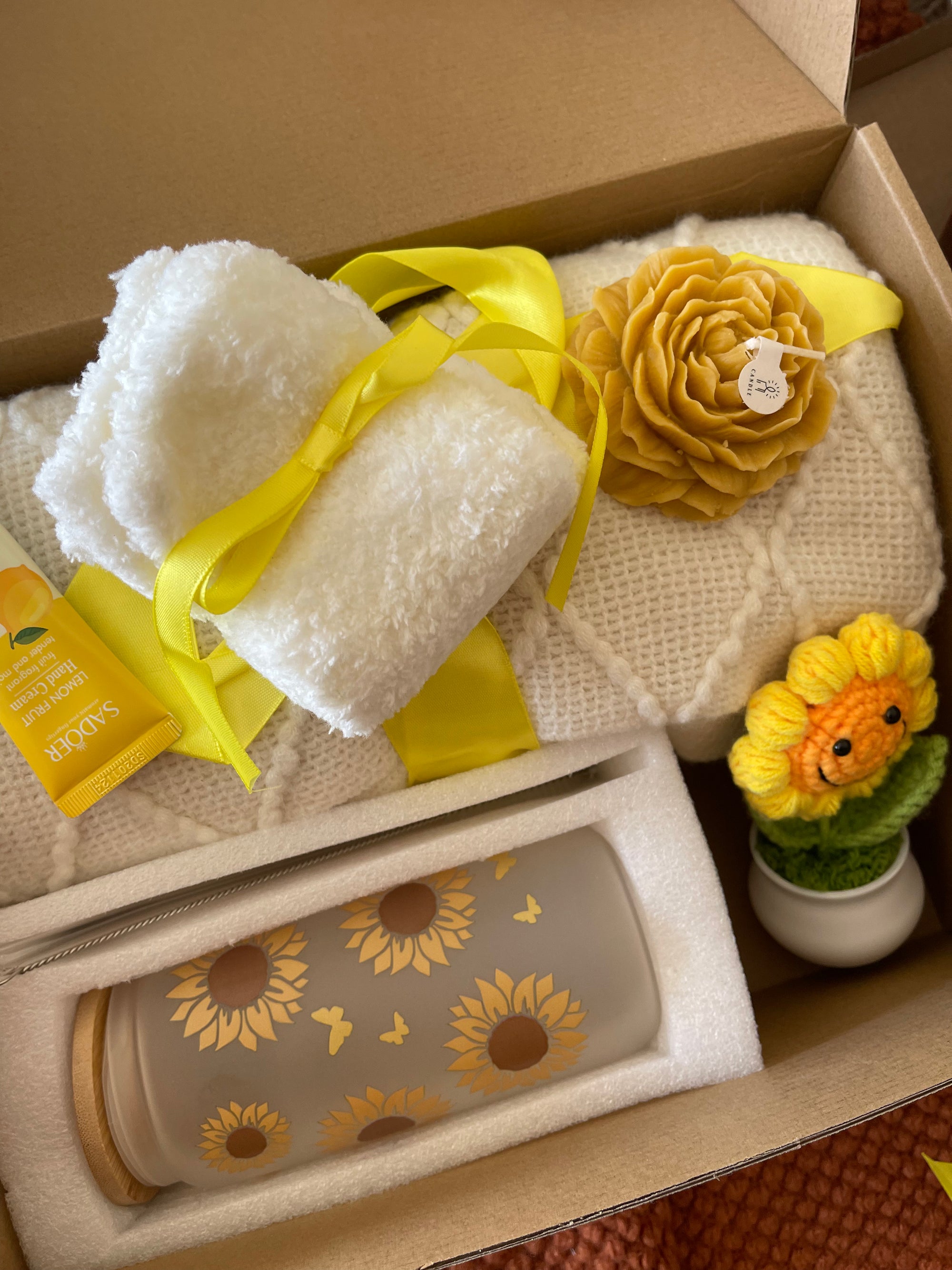 New Mom Care Package: Pink Box with Candle, Mama Mug & More - Ideal Baby Shower Gift - MY Sunshine Candless