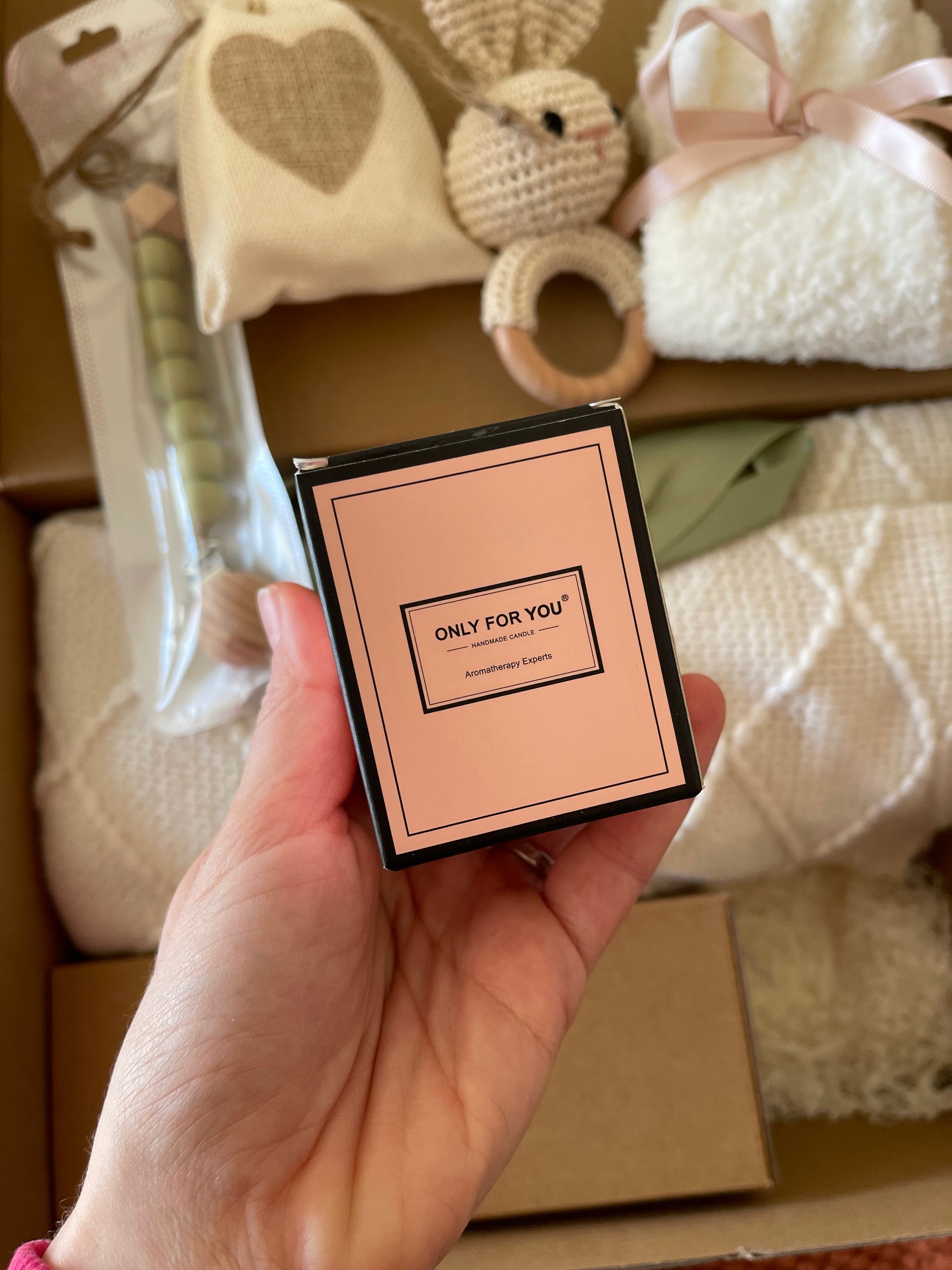 New Mom Care Package: Pink Box with Candle, Mama Mug & More - Ideal Baby Shower Gift - MY Sunshine Candless