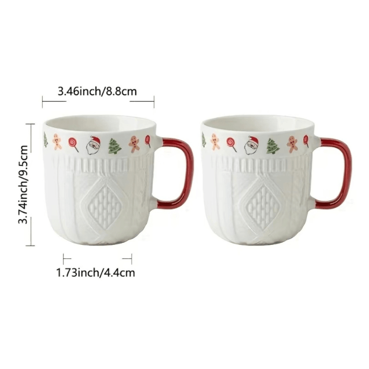 Christmas Ceramic Mug Set – Cozy Sweater Style Coffee Mugs, Holiday Gift for Couples, Festive Winter Drinkware, Coffee & Tea Mug