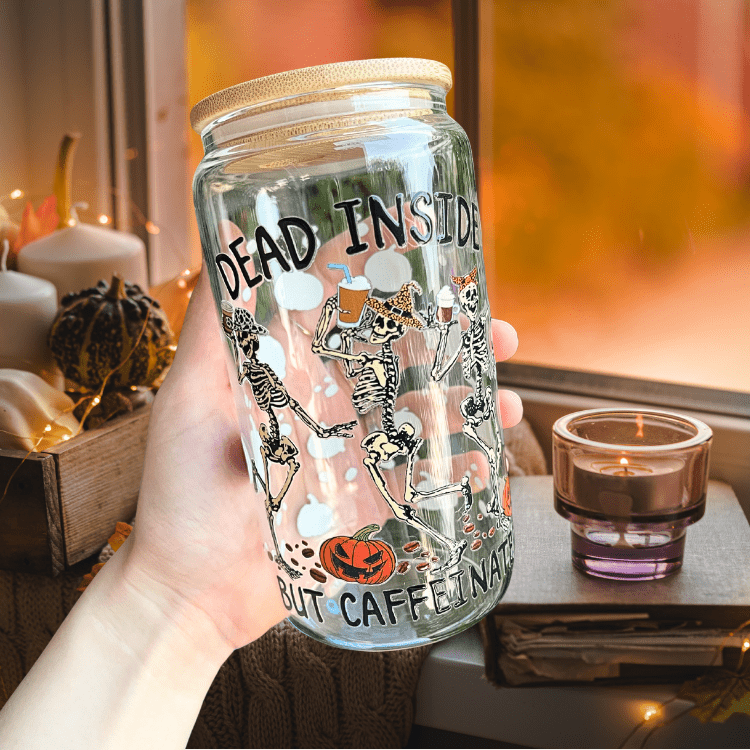 Pumpkin Spice Aesthetic Cup with Lid & Straw , Falltok Iced Coffee Tumbler , Reusable & Portable Drinkware