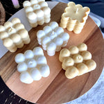 Scented Bubble Cube Candle , Natural Soy Wax, Housewarming Gift - MY Sunshine Candless