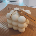 Scented Bubble Cube Candle, Bubble Candle, Cube Candle, Candle Sticks, Scented Candle,Natural Soy Wax, Housewarming Gift.