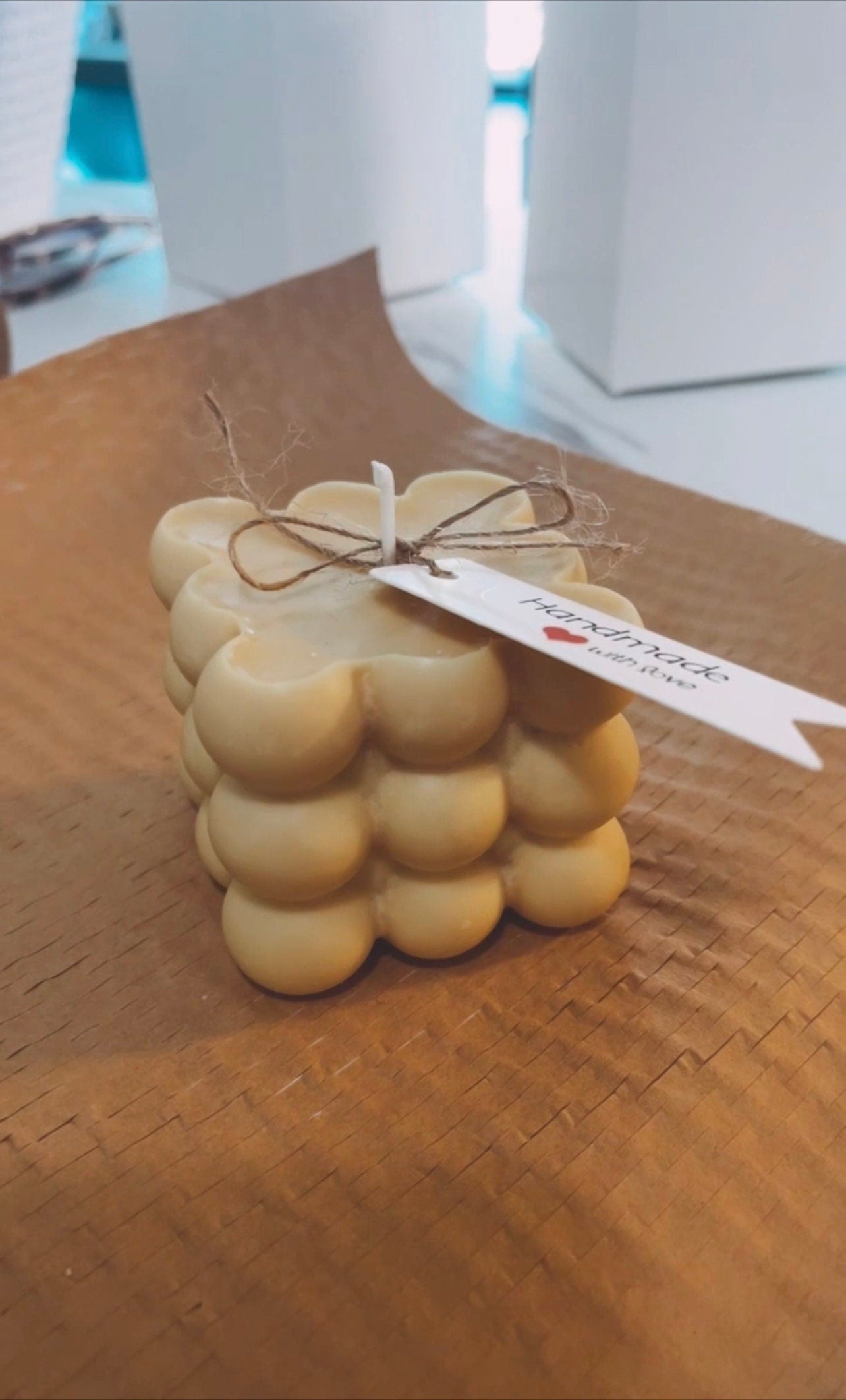 Scented Bubble Cube Candle, Bubble Candle, Cube Candle, Candle Sticks, Scented Candle,Natural Soy Wax, Housewarming Gift.