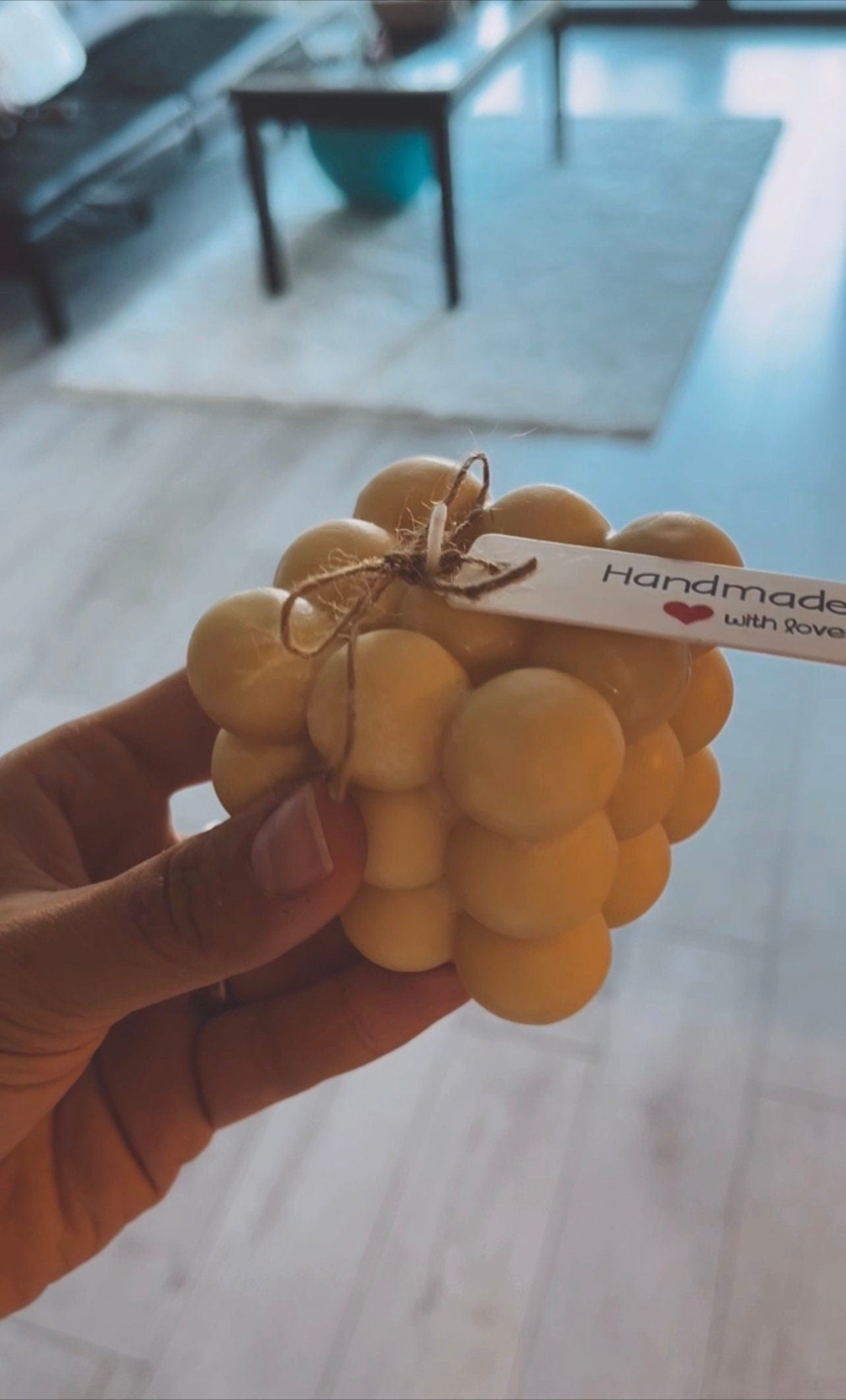 Scented Bubble Cube Candle, Bubble Candle, Cube Candle, Candle Sticks, Scented Candle,Natural Soy Wax, Housewarming Gift.