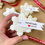 SNOWFLAKE CANDLE | Small Winter Holiday Candle, Christmas Candle, Christmas Holiday Decor.White Christmas Candle.