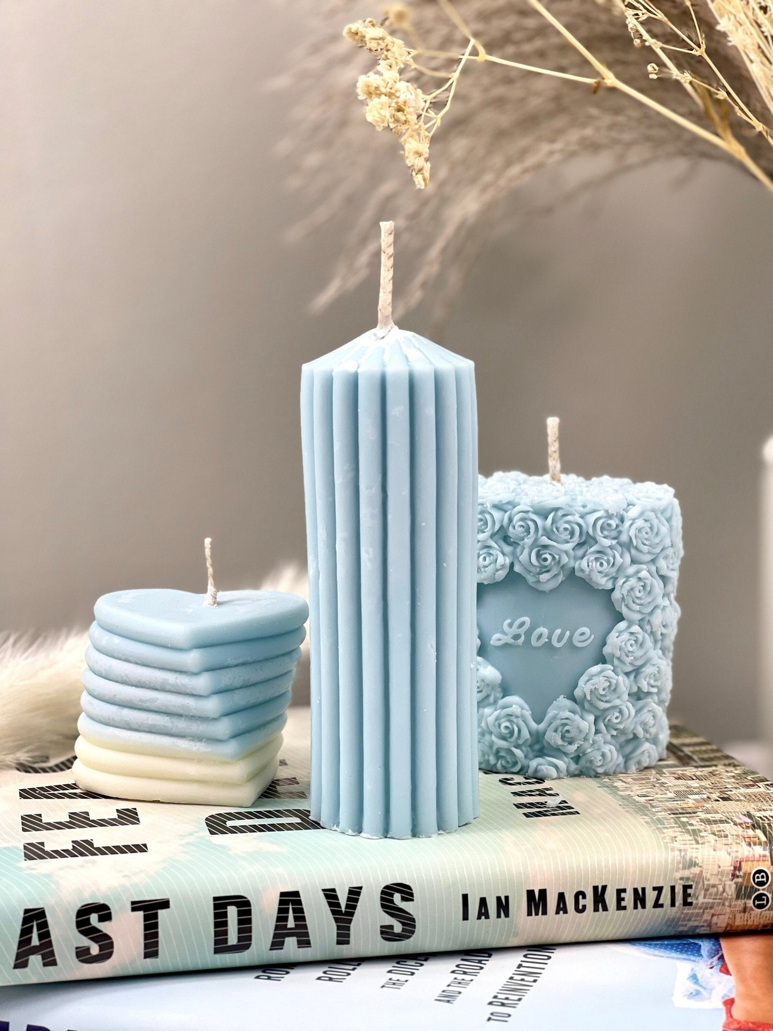 Rose Teddy Bear Candles, Rose Candles, Perfect gift for bear lover ,Valentine's Day, Candle for Wedding ,Personalized Gift .