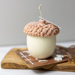 Acorn Shaped Candles, Fall Scented Candles, Thanksgiving Decoration Candles, Christmas Candles, Holiday Candle Gifts.Hazelnut Candle.