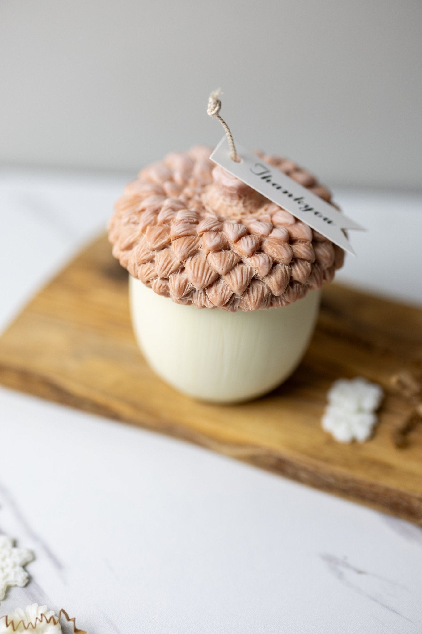 Acorn Shaped Candles, Fall Scented Candles, Thanksgiving Decoration Candles, Christmas Candles, Holiday Candle Gifts.Hazelnut Candle.